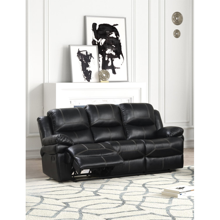 LC HOME 90'' Pillow Top Arm Reclining Sofa Wayfair Canada